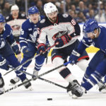 Blue Jackets down Maple Leafs 4-3, spoil Woll’s home debut