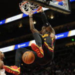 Hawks pull away in 1st half, rout Cavaliers 136-119