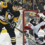 Nico Hischier leads Devils past weary Penguins, 5-2