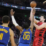 Poole, Thompson rally Warriors back to beat Blazers 123-105