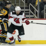 Nico Hischier leads Devils past weary Penguins, 5-2