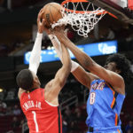 Gordon, rookie Eason help Rockets defeat Thunder 112-106