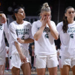 Michigan State women wipe away tears before loss to Maryland