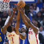 Thompson scores 42 points, Warriors beat Rockets 116-101