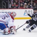 Montembeault makes 37 saves as Canadiens stun Devils 5-2