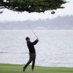 Kitayama leads Pebble Beach as the worst of the wind looms