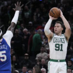 Celtics lose Jaylen Brown, hold on to beat Sixers 106-99