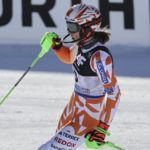 American skier Shiffrin leads in 1st run of slalom at worlds