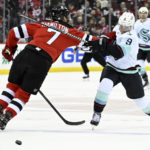 Hamilton scores 2 on power play, Devils win without Hughes