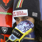 Brignone wins worlds combined race after Shiffrin straddles