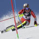 American skier Shiffrin leads in 1st run of slalom at worlds