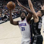 Embiid's double-double keys 76ers as Spurs drop 8th straight