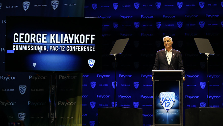Pac-12 commissioner George Kliavkoff...