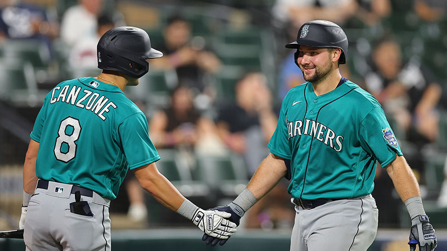 Seattle Mariners Cal Raleigh Dominic Canzone...