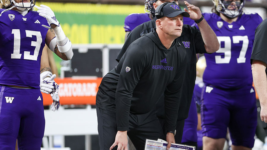 UW Huskies Kalen DeBoer...