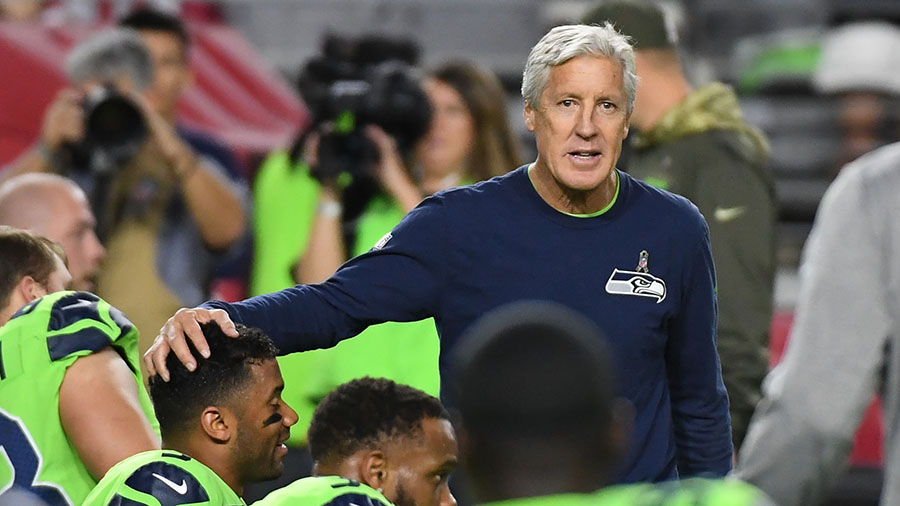 Pete Carroll Russell Wilson Seattle Seahawks...