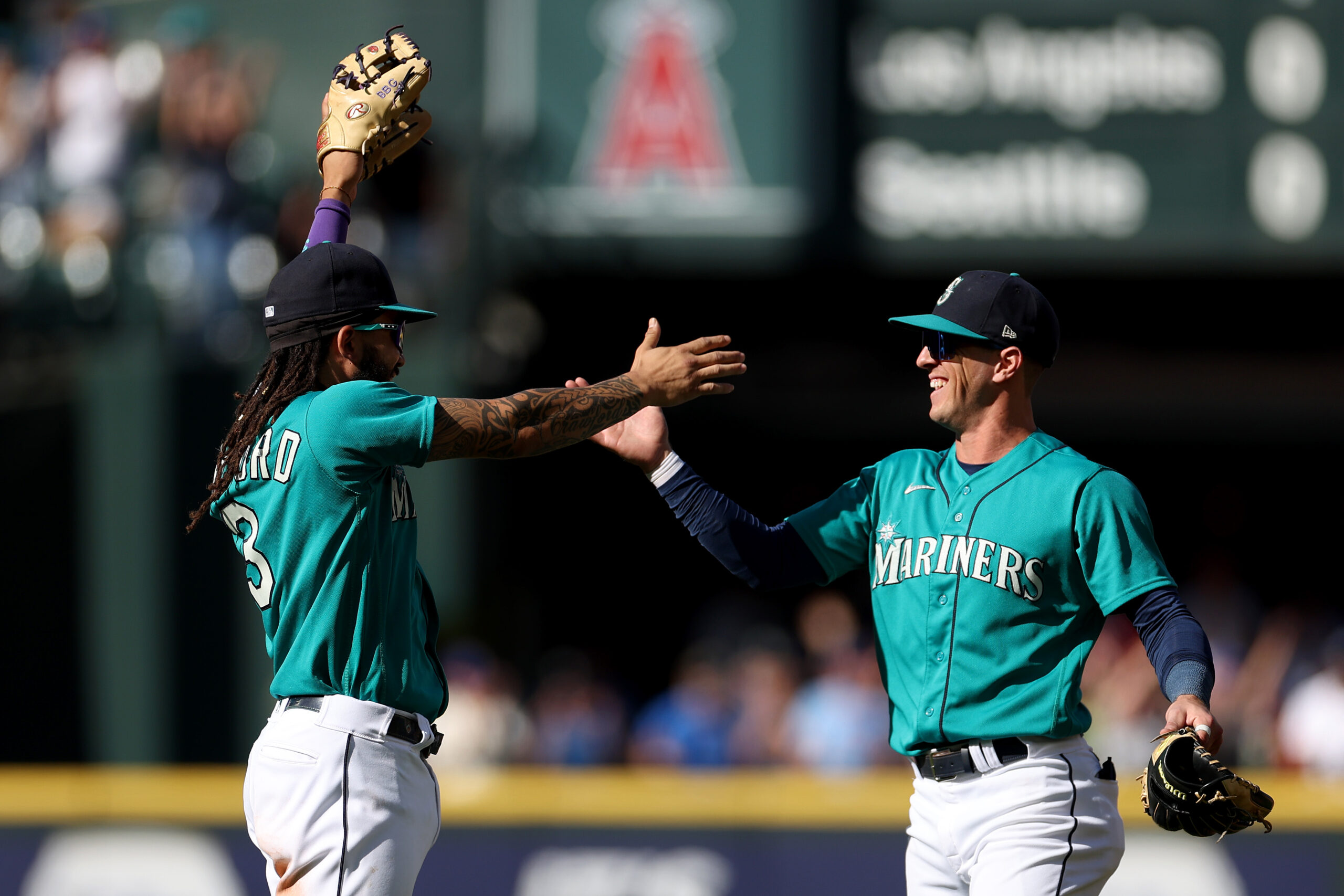 Seattle Mariners J.P. Crawford Dylan Moore 2023...